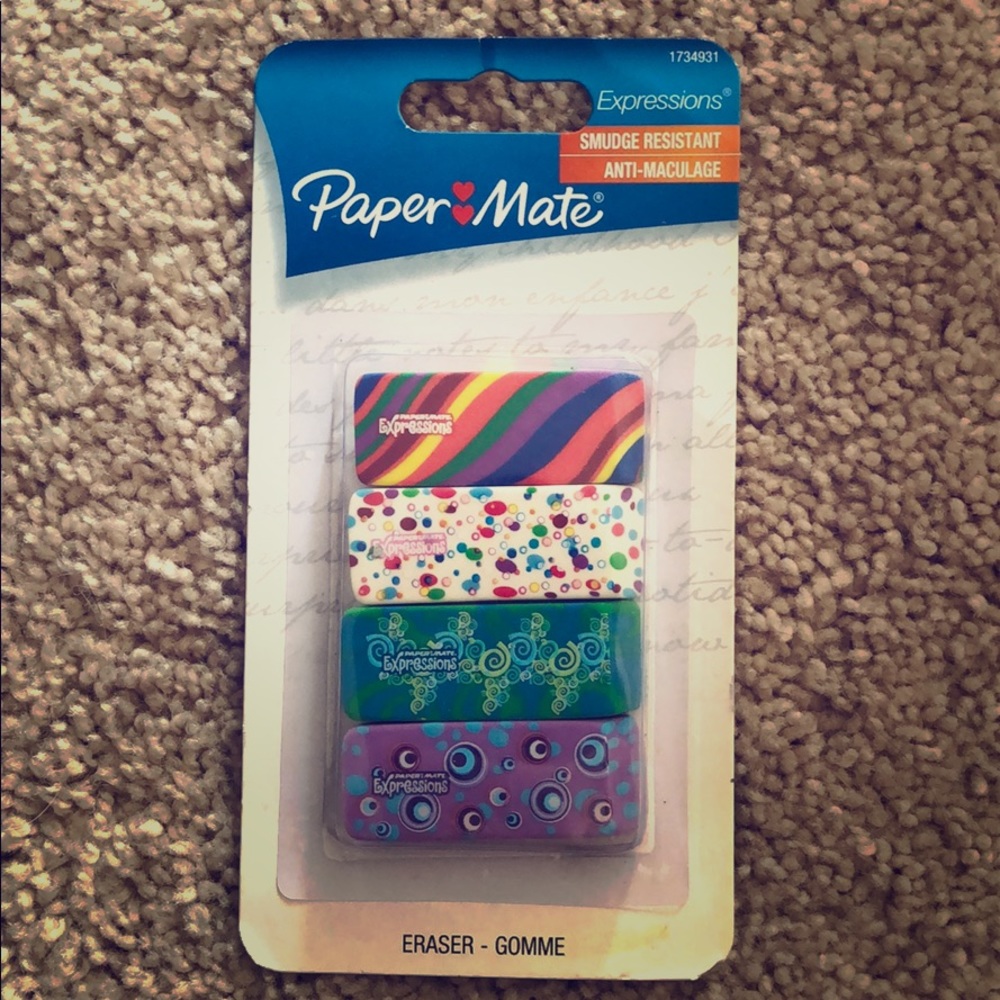 Pack of 4 large erasers